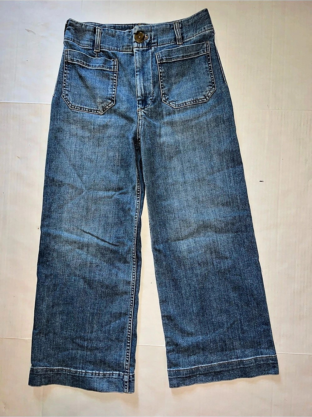 Maeve The Colette Crop Wide-Leg Jeans Blue Waist 27 - Picture 4 of 7
